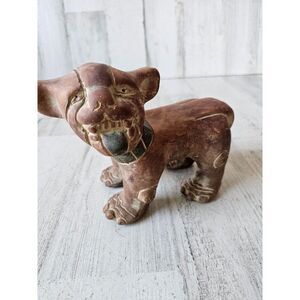Aztec terra cotta pottery dog bulldog puppy Mexican unique decor